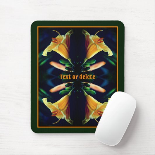 Yellow Lily Flower Abstract Personalized Mousepad (Mit Mouse)