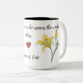 Yellow Lily Mütter Day Tasse (VorderseiteRechts)