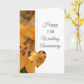 Yellow Lily Personalisiert 55. Hochzeitstag Karte (Gelbe Blume)