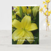 Yellow Lily Personalisiert 65. Hochzeitstag Karte (Gelbe Blume)
