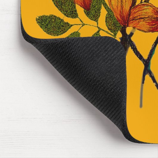 Yellow Lily Print on Mousepad (Ecke)