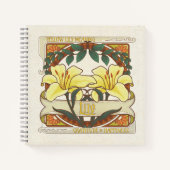 Yellow Lily Vintag Dankbarkeit Happy Journal Notizblock (Vorderseite)