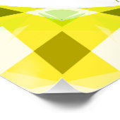 Yellow Lime Green Twinkle Little Star Baby Kinderz Poster (Ecke)