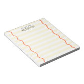 Yellow Line Personalized Teacher Notepad Notizblock (angewinkelt)