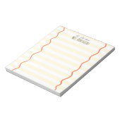 Yellow Line Personalized Teacher Notepad Notizblock (Rotiert)