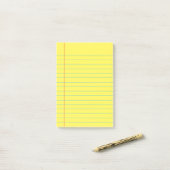Yellow Lined School Notebook Paper Post-it N Post-it Klebezettel (Auf Schreibtisch)