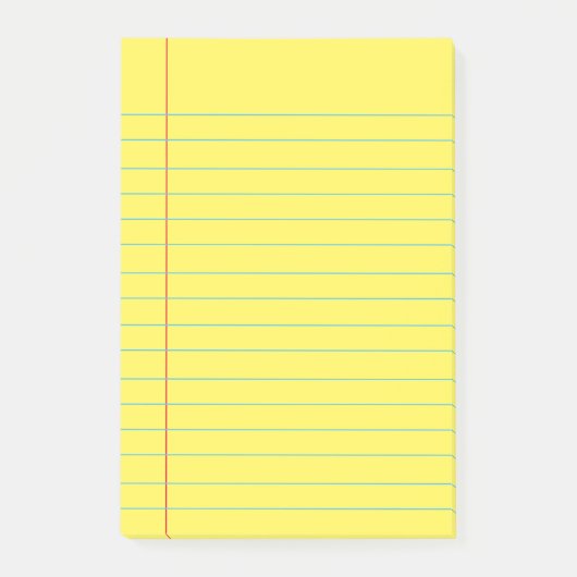 Yellow Lined School Notebook Paper Post-it N Post-it Klebezettel (Vorderseite)