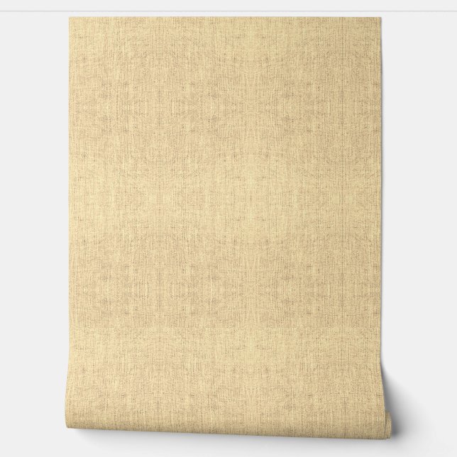 Yellow Linen Textured Vinyl Tapete (Abrollen)