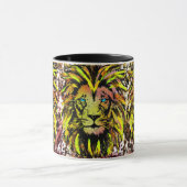Yellow Lion Head Coffee Cup - Lion Face Tasse (Zentrum)