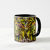 Yellow Lion Head Coffee Cup - Lion Face Tasse (VorderseiteRechts)