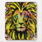 Yellow Lion Head Mouse Pad - Lion Mousepad (Vorne)