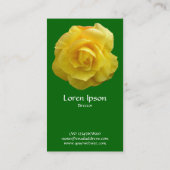 Yellow Lisianthus - Tiefe Gras grün Visitenkarte (Rückseite)
