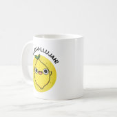 Yellow-llujah Funny Lemon Pun Kaffeetasse (Vorderseite Links)