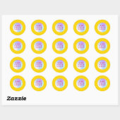Yellow-Logo Runder Aufkleber (Blatt)