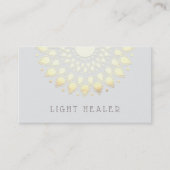 Yellow Lotus Blume Mandala Energy Healer, Yoga Visitenkarte (Vorderseite)