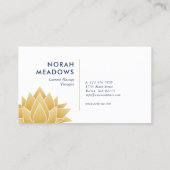 Yellow Lotus Massage Therapy Wellness-Center Terminkarte (Rückseite)