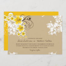 Yellow Luau Beach Hochzeit im tropischen Hibiskus