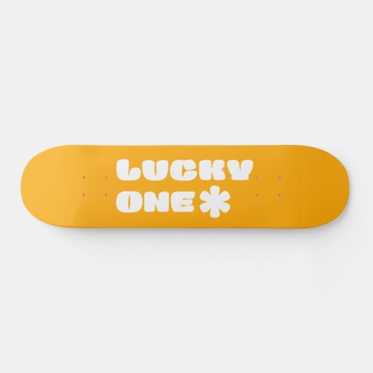 Yellow Lucky One Skateboard (Horizontal)