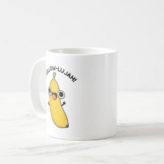 Yellow-lujah Funny Banana Pun Kaffeetasse (Vorderseite Links)