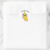 Yellow-lujah Funny Banana Pun Runder Aufkleber (Tasche)