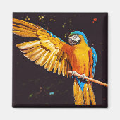 Yellow Macaw Parrot Magnet (Vorne)