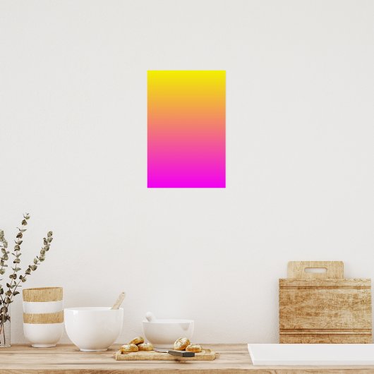 Yellow Magenta Gradient Poster (Küche)
