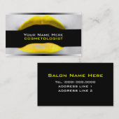 Yellow Make-up Artist Business Cards Visitenkarte (Vorne/Hinten)