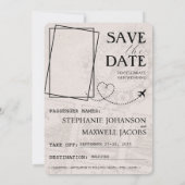 Yellow Maldives Passport Save the Date (Rückseite)