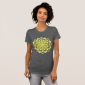 Yellow Mandala Blume T-Shirt (Vorne ganz)