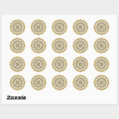 Yellow Mandala (Design 2) Stickers (Blatt)