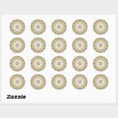 Yellow Mandala (Design 3) Stickers (Blatt)