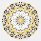 Yellow Mandala (Design 3) Stickers (Vorderseite)