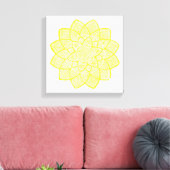 YELLOW MANDALA LEINWANDDRUCK (Insitu (Wohnzimmer))