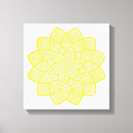 YELLOW MANDALA LEINWANDDRUCK (Vorderseite)