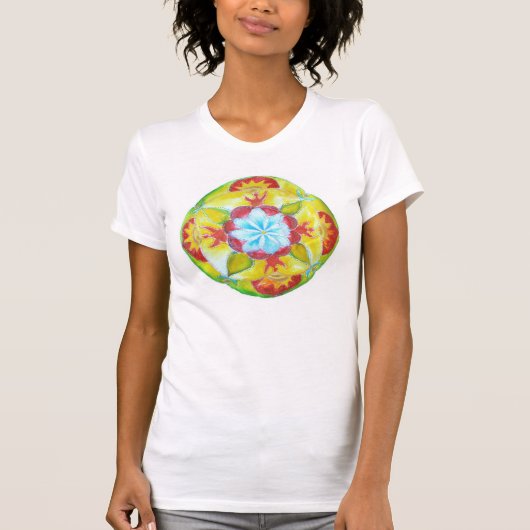 Yellow Mandala Yoga Shirt (Vorderseite)