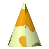 Yellow Mango Tropical Obstliebhaber Karibik Partyhütchen (Rückseite)