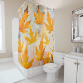 YELLOW MAPLE-BLÄTTER DUSCHVORHANG (Beispiel)