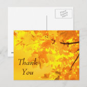Yellow Maple Danke, Postcard Postkarte (Vorne/Hinten)