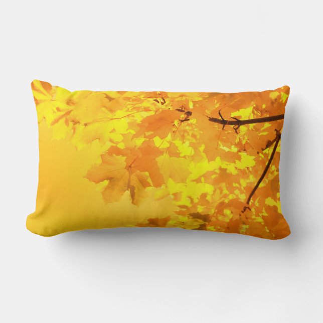 Yellow Maple Throw PIllow Lendenkissen (Vorderseite)