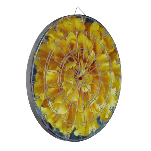 Yellow Marigold Dartscheibe (Vorderseite Links)