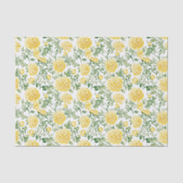 Yellow Marigold Flowers Bridal Shower Seidenpapier