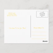 Yellow Masquerade Ball Quinceanera 15. Geburtstag Postkarte (Rückseite)