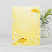 Yellow Mbuna Cichlids Aquarium Fisch Einladungen (Stehend Vorderseite)