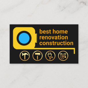 Yellow Measurement Tape Gold Handyman Tools Visitenkarte