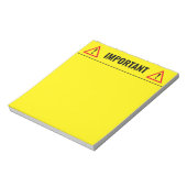 Yellow memo writing notepad for Stuff Notizblock (Rotiert)