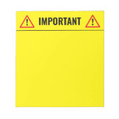 Yellow memo writing notepad for Stuff Notizblock (Vorderseite)