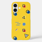Yellow Memphis Monogram Case-Mate iPhone Case (Rückseite)