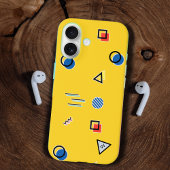 Yellow Memphis Monogram Case-Mate iPhone Case 16 Hülle