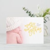 Yellow Merit Alles Weihnachts-Foto Feiertagskarte (Stehend Vorderseite)