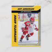 Yellow Metal Ice Hockey Trading Card Telefonnummerkarte (Vorderseite)